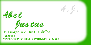 abel justus business card